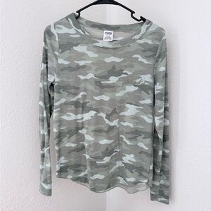 Victorias Secret PINK Camo Long Sleeve Top